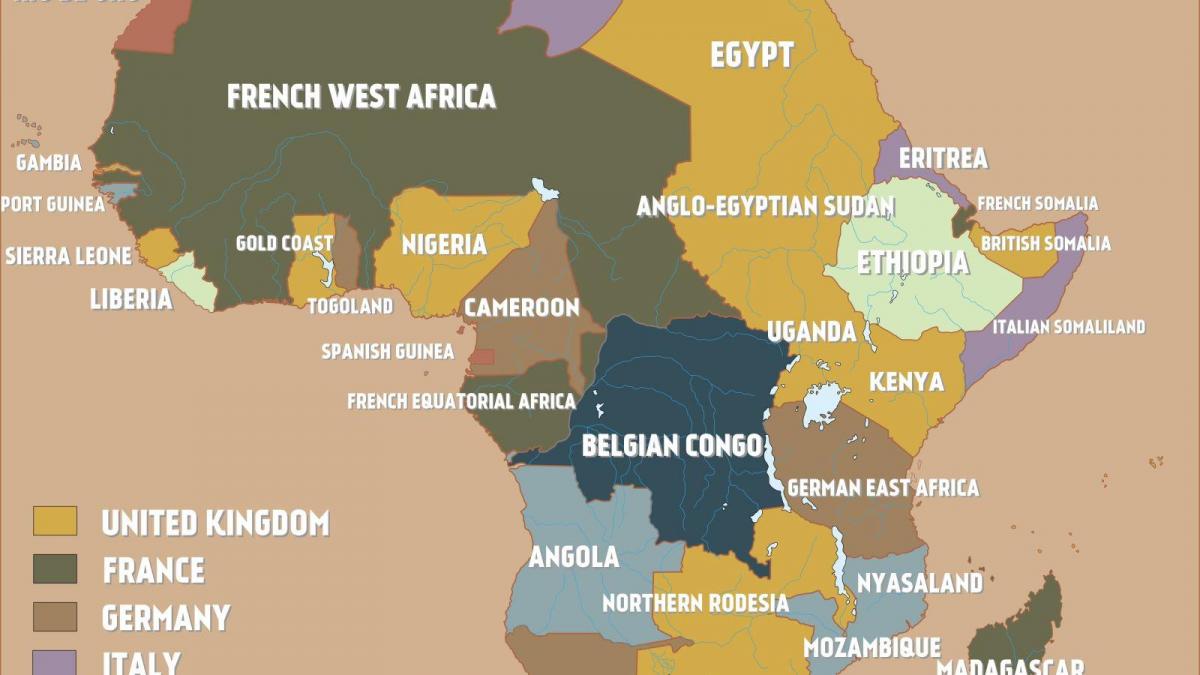 Kaart van die britse Kameroen