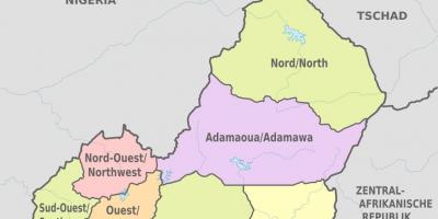 Kaart van administratiewe Kameroen