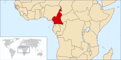 Kameroen plek op die wêreld kaart