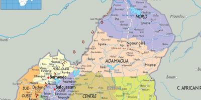 Kameroen kaart streke